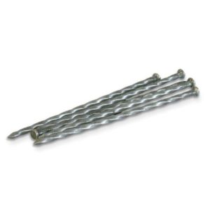 AluExcel Steel Spiral Spike, 250mm, Pack of 100